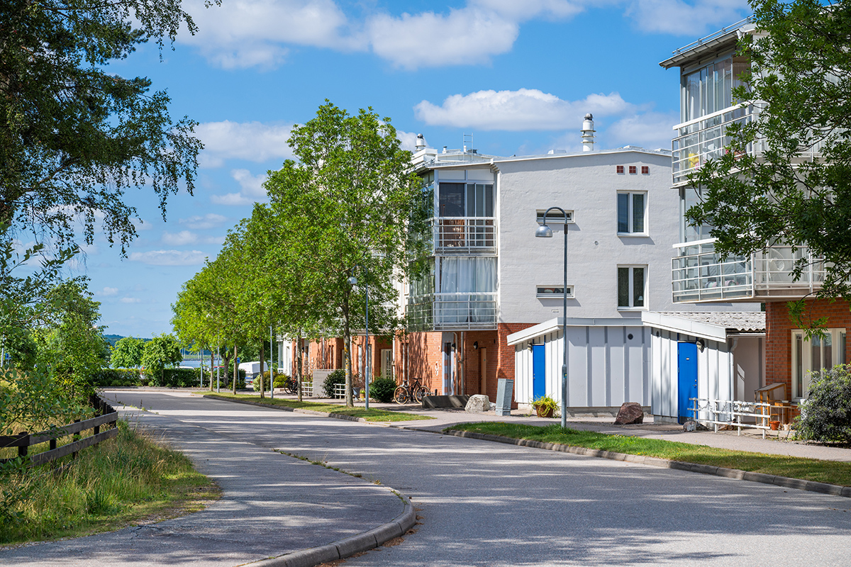 Vy över Skeppsbyggargatan.