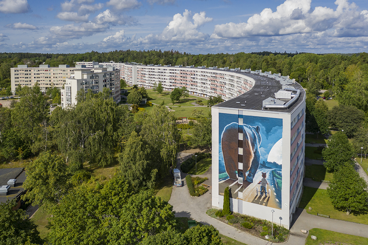 Vy över Brandkärrsvägen