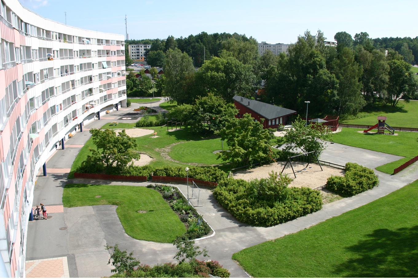 Vy över Brandkärrsvägen.